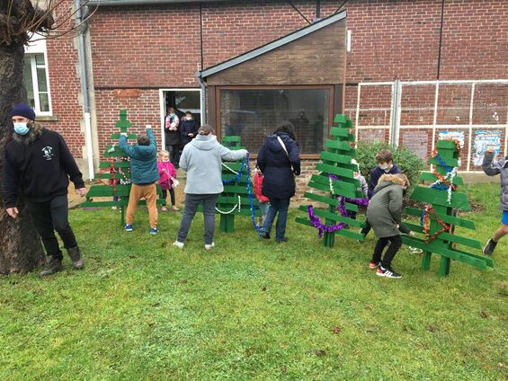 Atelier décorations des sapins